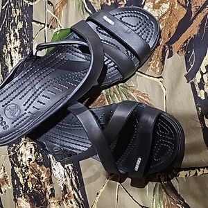 Croc slip on heels